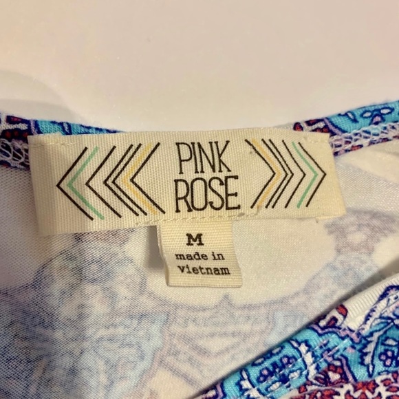 Pink Rose Woman’s Short sleeve top in blues & purples - Picture 7 of 9